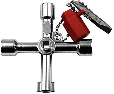 SZXMDKH (6-Way) Radiator Key,Meter Box Key UK Electric Gas Heating Key,Meter Box Key Gas Meter Box Key Radiator Bleed Key Valve Key Square Triangle Round Key Water Tap Faucet Open-Key Wrench, Black