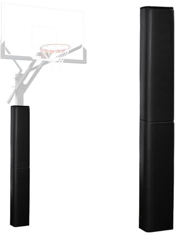 VANCL 5 Pole Padding Outdoor Square Garage Pole Padding Heavy Duty Basketball Pole Pads 5 Inch Durable Basketball Pole Pad UV-Resistant Waterproof, Black (Fit 5x5 Inch Pole-5 Feet Tall)…