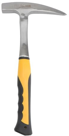 UKCOCO Multifunktionaler Spitzhammer Carbonstahl Robuster Geologiehammer Für Ingenieure Und Bauarbeiter Für Bergbau Und Steinbearbeitung Ergonomischer Griff Für Sicheren Halt Und Lange