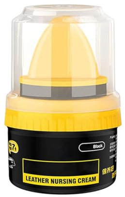 Crème de Réparation du Cuir Cirage Liquide, Recoloration et Réparation du Cuir, Leather Repair Cream Liquid Shoe Polish, Kit Rénovation Cuir pour Chaussures, Sac à Main, Canapé, Siège Auto (Noir)
