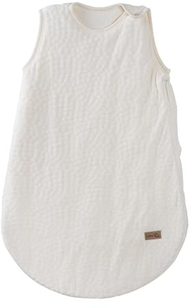 roba Baby sovsäck 70 cm Seashells Oyster för nyfödda - året runt - ekologisk bomull - GOTS och OEKO-TEX Standard 100 certifierad muslin - vit