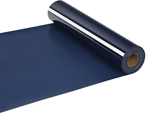 RENLITONG Navy Iron on Vinyl Roll - 12Inch x40ft HTV Heat Transfer Vinyl for T-Shirt HTV Vinyl Rolls for All Cutter Machine - Easy to Cut & Weed for Heat Transfer Design (Navy, 40ft)