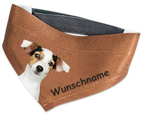 Kiwistar - Hundehalstuch S - personalisiert mit Foto und Wunschtext - individuell Bedruckt - Geschenkidee für Hunde - Halsband Tuch zum Selbstgestalten - Accessoire für Haustiere
