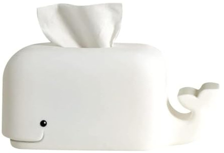 Supporto per scatola per fazzoletti a di balena – per portasciugamani in silicone, design resistente in silicone e supporto per telefono | Dispenser per scatole per fazzoletti per bagno