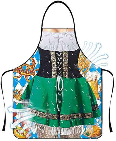 Tyskt festförkläde, Tyska Dirndl Dirndl Oktoberfest-klädförkläden | Lederhosen Förkläde Nyhet Förkläde för Kvinnor Kvinnor Roligt förkläde för Coc
