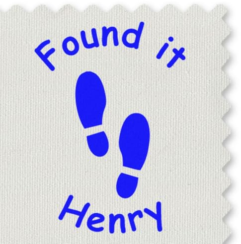 Self-Inking Geo Footprint Geocache Log Stamp - Small Geocache Stamp for Easy Press & Print Stamping - Customizable Geocache Name Stamp - Geocaching Events & Meet - 11 Vibrant Ink Colors - Size 3/4