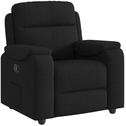 vidaXL Reclinerfåtölj svart tyg, liggfåtölj, fåtölj, justerbar fåtölj, liggfåtöljer, fåtöljer, justerbara fåtöljer, lutningsbar fåtölj