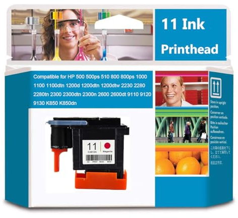 Sostituzione per Testina di Stampa HP 11 Ink, C4810A C4811A C4812A C4813A Testina di Stampa per Stampanti HP Designjet 100 110 111 500 510 800 813 850,Magenta-1 Pack