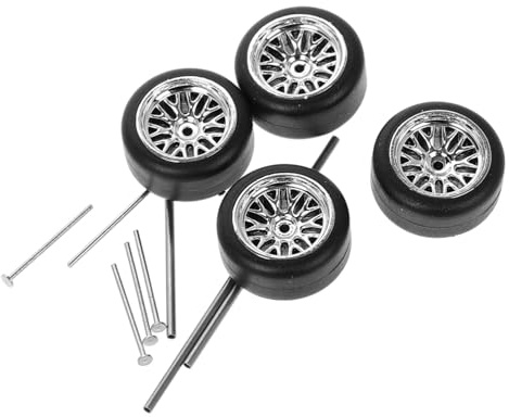 Yardwe Ruote Sostitutive in Gomma per Auto Rc Pneumatici per Modelli di Auto Giocattolo in Scala Parti di Ricambio per Veicoli Giocattolo da Te Ruote per Artigianato Pneumatici Sostituibi