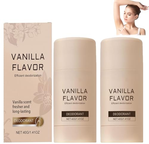Vanilla Skin Deodorante Stick, Deodorante per il corpo, Profumi di cocco e vaniglia, Protezione duratura della pelle per tutti i tipi di pelle, adatto per donne e uomini (2 pezzi)