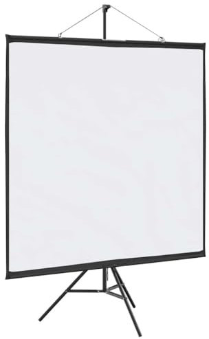 Snsowed Schermo di Proiezione con Treppiede 72 Pollici 1:1,Schermi di Proiezione,Portatile,Ideale per Home Theatre,Film all’Interno e Esterno-4101054