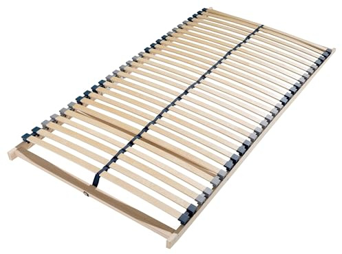 Mister Sandman Lattenrost 140x200 cm 7 Zonen ergonomisch 28 Federleisten stabil rutschfest atmungsaktiv leise selbst zusammenbaubar Federholzrahmen kompatibel mit Allen Matratzen
