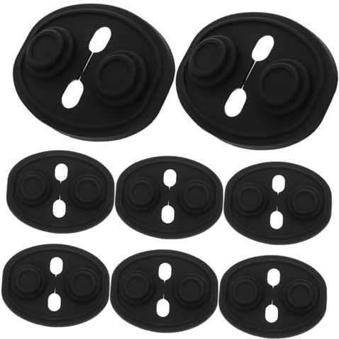Zerodeko 8pcs Silicone Door Lock Latch Cover Protection Pad Self Adhesive Car Door Lock Damper for Automotive Use Fits Models Black