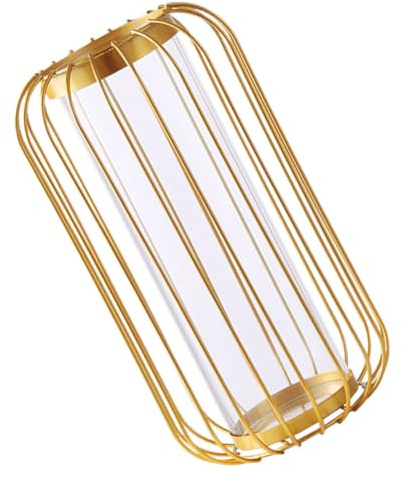 Hemobllo Adornos De Jarrones Jarrón Hidropónico Transparente De Hierro Forjado Flores De Vidrio como Adorno para Escritorio De Oficina Florero Decorativo