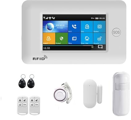 Wifi Home Alarm System Wireless Burglar Security Alarm Kit Home Garden Bedroom Alarm(B)