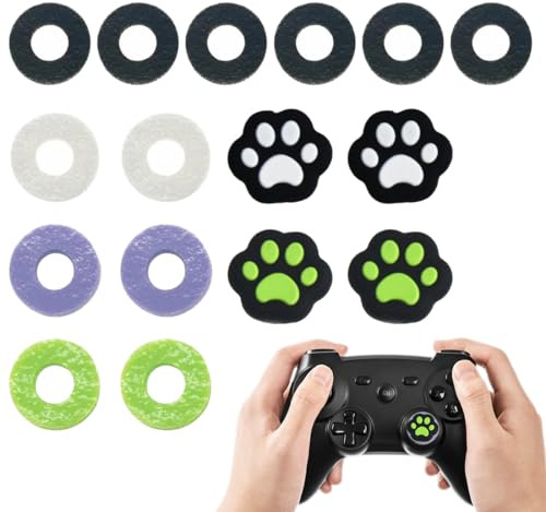 HABNI 12 Pcs Anneaux De Précision pour Ps5 Steam Deck Ps4 Xbox Series X/S Xbox One Switch Switch OLED Switch Pro Contrôleur Bague De Précision avec 4 Capuchon Joystick Ps5
