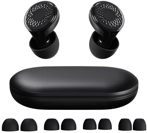 Ear Plugs for Sleeping, Noise Cancelling, 45dB for Noise Reduction, Noise Reducing Earplugs for Sleeping, Concerts, Shooting, Silicone Hearing Protection Earbuds with 8 Eartips (Black