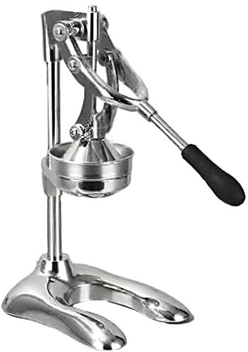 Presse-Agrumes Manuel, Extracteur De Jus à Main pour Oranges, Citrons Et Limes, Base Robuste en Fonte avec Levier(Silver/43cm/B)