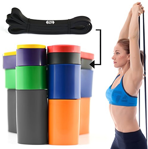 Bande De Résistance Elastique NOIR -2.1 cm 15-30kg Pour Yoga Musculation Gymnastique Suédoise Fitness physiothérapie et entraînement de force Homme Et Femme Mobilité la Souplesse Latex Naturel