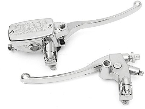 MOMOALA Leva Frizione Cilindro Freno Idraulico Moto da 22 Mm Cromato