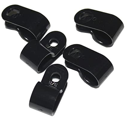 Lumonic Kabelclip Set 100x P-Clip I Perfekt geeignet für Kabel mit 8mm Durchmesser 5/16 I Auch als: Kabelschelle, Kabelhalter und Chassisklemmen einsetzbar