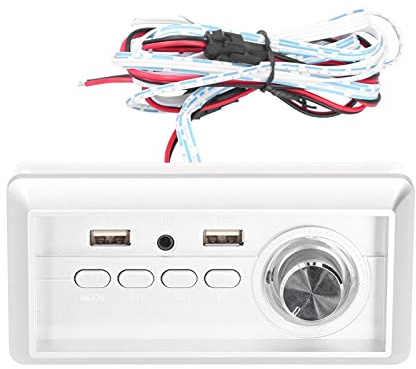 Mini Amplificatore di Potenza Bluetooth 5.0, Lettore Pannello Audio MP3, 5 W × 2 con Ingresso AUX/USB/Bluetooth, Ricevitore Audio Wireless, Scheda Audio per PC con Alimentazione di Linea (5 V)
