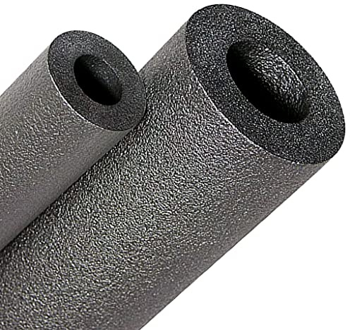 Bricoloco Coquilla aislante para tuberías Thermal Insolation. Manguito aislante protector de espuma polietileno para instalaciones de cobre, tubos de hierro o acero (12 mm, 2 metros)