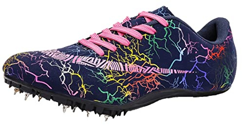 SDEQA Herren Damen Leichtathletikschuhe Leichte Spikes Laufschuhe Für Hochsprung Weitsprung Sprint,D,44 EU