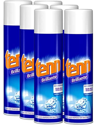 Tenn - Limpia Cristales y Azulejos Avanzado: Fórmula en Espuma para Brillo Duradero y Limpieza Sin Marcas, Pack de 6 x 500ml - óptimo para Hogar y Coche