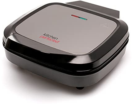 Kitchen Perfected Ultimate Meal Maker, Cook your breakfast, lunch or dinner from one easy compartmentalised grill, 180 degree griddle, black - E2791