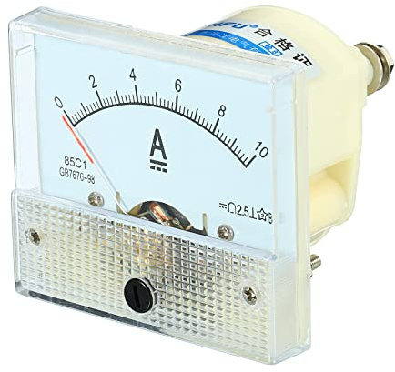 YOKIVE Analogico Pannello Amperometro, 85C1-A Amperometro Misuratore Corrente Tester, Ottimo per Ufficio, Arte, Casa, Giornaliero Utilizzo (DC 0-10A)