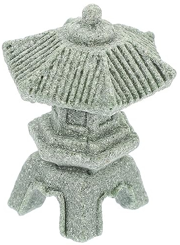 Yardwe Modèle De Pagode Miniature pour Jardin De Bonsaï Lanterne De Style Vintage Décoration De Jardin Table De Sable Pavillon Pagode Statue De Jardin Décoration