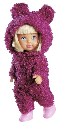 Simba Evi Love Cute Teddy, Spielpuppe in süßem Teddy Onesie, 12cm, ab 3 Jahren