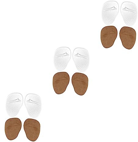 minkissy 6 Paare Vorfußpolster Silikon rutschfeste Schuheinlage Vorfußeinsatz Schuheinlagen sandalen mit fußbett Verdicktes Vorfußpolster hohes Fersenpolster vordere Füße Hacke Gel