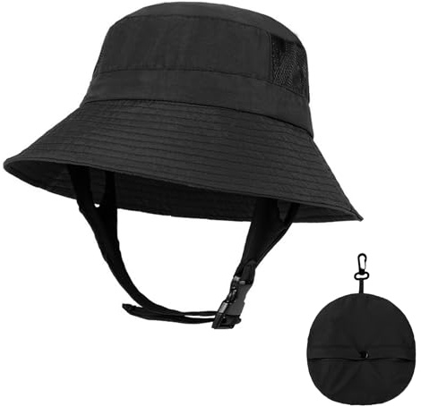 YAMEIZE Impermeabile Cappello da Pescatore Wide Brim con - Chin Straps per per Donna Uomo Bucket Hat con String Impermeabile Regolabile UV400 per Surfing Pesca Beach Climbing
