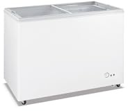 Ristoattrezzature Congelatore a pozzetto 108x68x83,2h cm 300 lt -18-22°C con ante in vetro scorrevoli