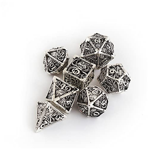 Würfel 7 stücke rein Kupfer Cthulhu Metall würfel Set DND. Wird for Dungeon und Dragon Rolle verwendet, die Spiele Spielen Würfel Gezinkte Würfel (Size : 410)
