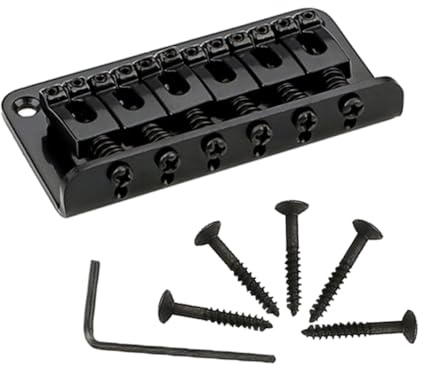 Gitarrenbrücke Ga810a 785mm Schwarzes Metall 1 Satz für Klassische Gitarren | Ersatzsteg, Zubehör für Akustikgitarren, Zuverlässige Leistung, Stilvolles Design, Verbessert den Spielkomfort