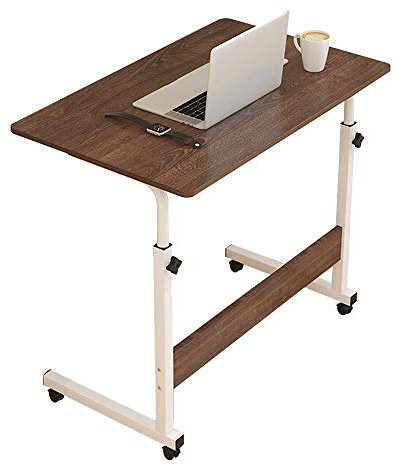 CAFIEDR Couchtisch, höhenverstellbar, Computertisch, rollender Laptoptisch, Kirschbaum-Notebooktisch, bewegliches Laptop-Sofa-Betttablett