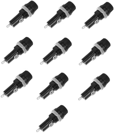 ULTECHNOVO 10piezas Portafusibles para Panel Eléctrico Negras Protectores De Tubo Portafusibles para Automóvil