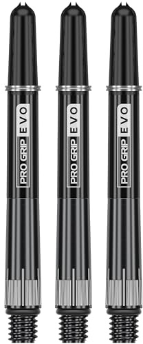 Target Darts Raymond Van Barneveld Pro Grip EVO Chrono Titanium Shafts, 3er-Set | Professionelles Dart-Zubehör, Dart-Schaft-Sets, 3er-Pack - Längen Kurz/Intermediate/Medium
