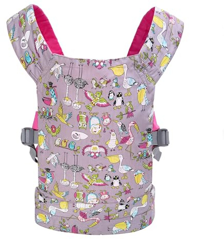 Miracle Baby Portador de Muñecas para Niños, Transporte Delantero y Trasero con Correas Ajustables para Niñas, Accesorios de Muñeca para Transportar Juguetes de Peluche para Niños, 100% Algodón