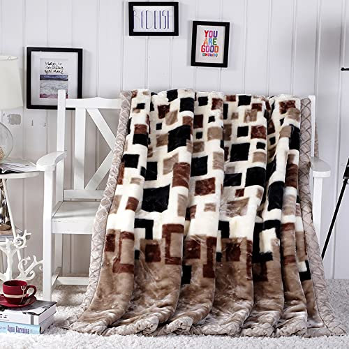 Superweiche Sherpa-Gewichtsdecke für Erwachsene, groß, 200 cm x 230 cm, 4 kg, Nerz-Fleece-Überwurfdecke