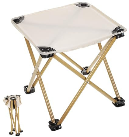 Sosoport Klappbarer Hocker Für Camping Outdoor Tragbar Zusammenklappbar Angelhocker Picknickhocker Mit Tragetasche Kompakter Campingstuhl