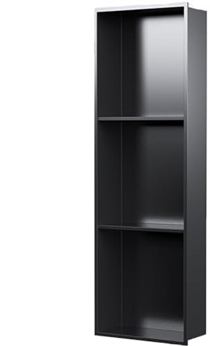 304 Edelstahl-Dusch-Nische, schwarz, 900 x 280 x 125 mm, für Hotel, Badezimmer, Wandeinsatz, Organizer, Regal, eingebauter Wandschrank, Heimaufbewahrung