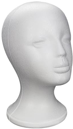 Mannequin Kopf Styropor, Perücken-Mannequin-Kopf,styroporkopf Für Perücken, Weißer Schaumstoff-Perückenkopf, Weiblicher Schaumstoff-Mannequin-Kopf Für Masken, Hüte, Perücken, Halloween-Dekoration