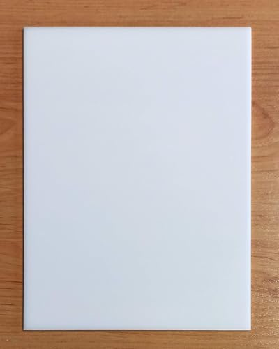 GOYAPRINT Méthacrylate blanc opale 5 mm Plaque acrylique en plastique rigide blanc (1, 29,7 x 42 cm)