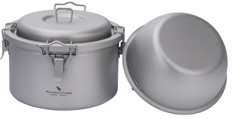 Boundless Voyage Camping Titantopf Multifunktionskoch Ultraleichter Reiskocher Rucksackreisen Küchenutensilien für Wandern, Outdoor, Reisen ti2091-C