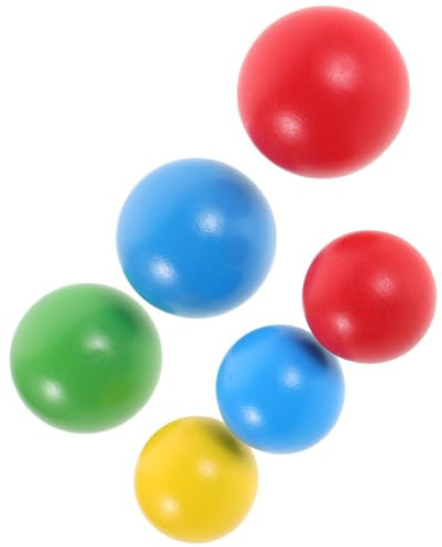 SUPVOX 6pcs Wooden Croquet Balls Replacement Set for Garden Lawn Games | Wooden croquet ball replacement set made for lawn games, garden activities, outdoor parties and family entertainment