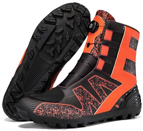 Hiuzylqx Motorradstiefel für Herren, Motorradschuhe rutschfeste Tourenstiefel Knöchelstütze wasserdicht, verstärkt und leicht,C,46 EU